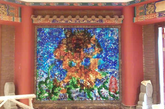 苏州海澜之家桃园山庄定制 · 高浮雕琉璃龙墙画